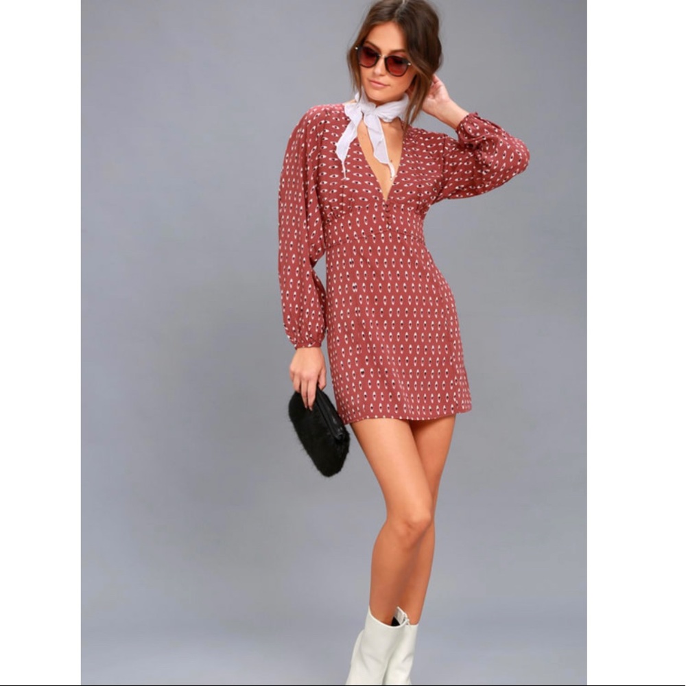 Amuse Society Arrowhead Dusty Pink Dress